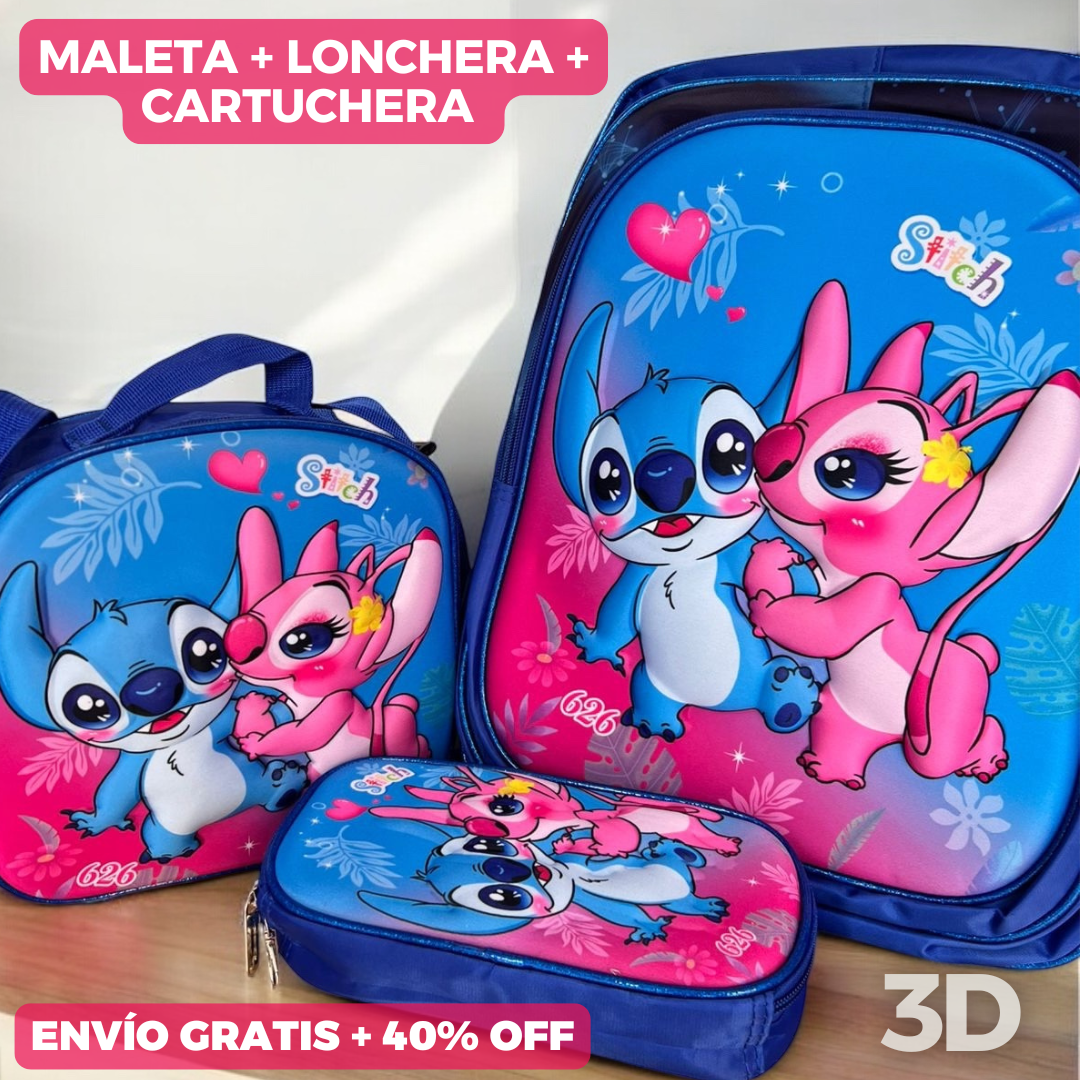 Combo Maleta, Lonchera y Cartuchera 3D™